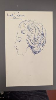 Hairstyle sketch of Anne Rosse